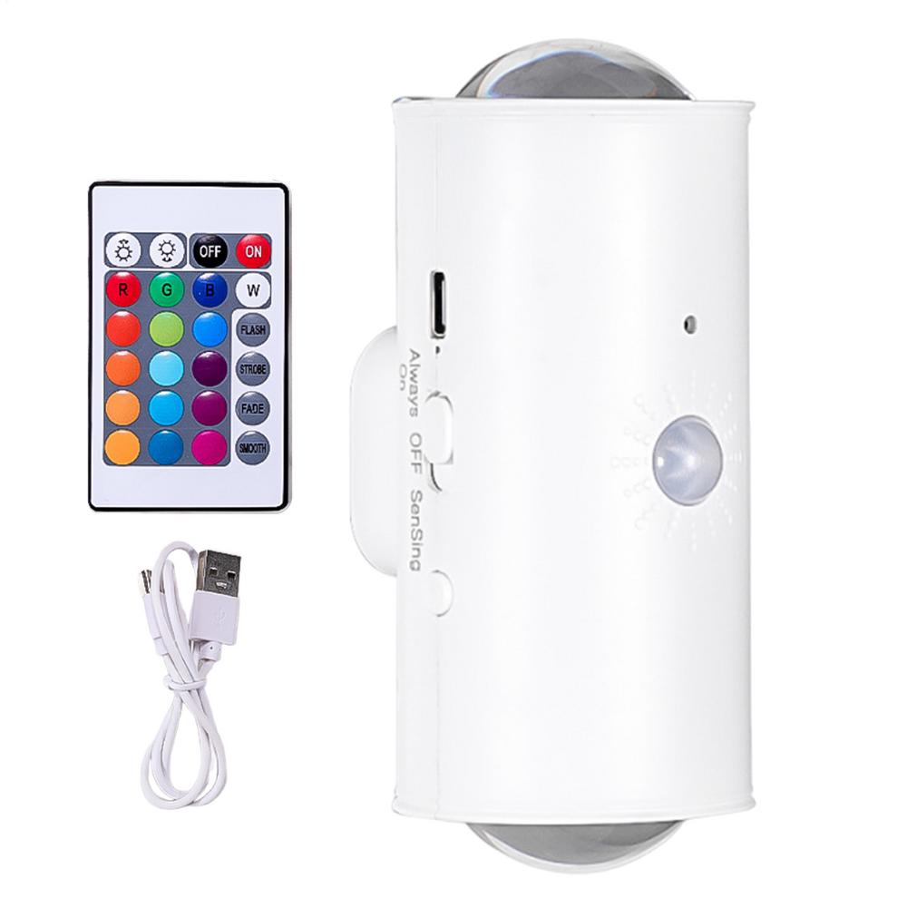 

Motion Sensor Light 16-Color Ambient Lighting Wireless Dimmable Stair Night Lamp for Bedroom Hallway Bathroom Kitchen Staircase білий