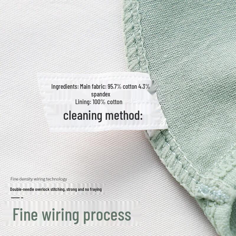 Langsha Women's Pure Cotton Antibacterial Mid-Waist Briefs 7-Pack