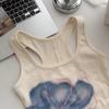 Floral Vest For Women Design Tees Sleeveless Sling Tank Tops Girls Y2K T-shirts
