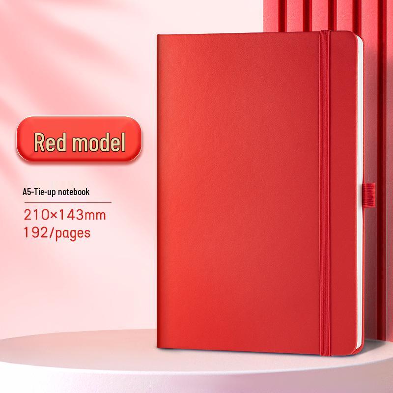 Benutzerdefiniertes tragbares A5/A6 Notizbuch mit Hautgefühl und Gummiband für Geschäft und Studium, personalisiert mit Logodruck