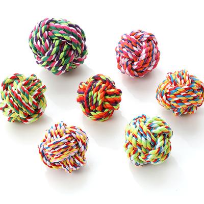 Pippi Tao Pet Cotton Rope Woven Toy Ball, Bite-resistant Multi-specification Pet Cotton Rope Ball