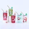 16Oz Christmas Theme Cup Set Break-Resistant Metal Travel Cups with Straws Perfect Gifts for Halloween Valentine's Day Christmas