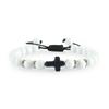 Prayer Men Women Bracelet Hematite Cross Rosary Natural Stone Beads Jesus Onyx Meditation Bracelets Bangles Jewelry Gift Pulsera