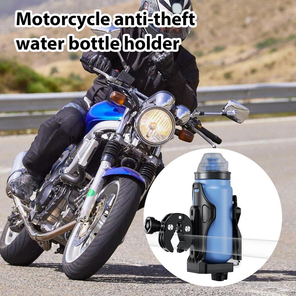 Motorcycle Water Bottle Holder Rotating Water Bottle Holder For Motorcycle Black Motorcycles Drink Holder Cycling Cup Holder For