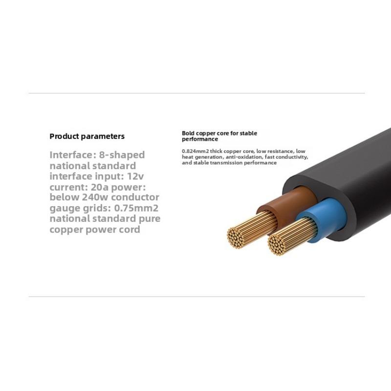 Suitable 1.5m Car Cooler Box Mini Fridge Cable DC for All 12V Car Mini Fridge Connection Lead Cable Wire Plug