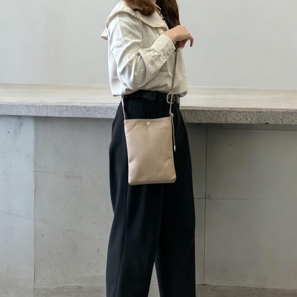 [mauve] Soft Faux Leather Smartphone Shoulder Bag for Women, Lightweight, Crossbody, Neck, Wallet, Pouch, Smartphone, Cell Phone, Mini Bag, Medium