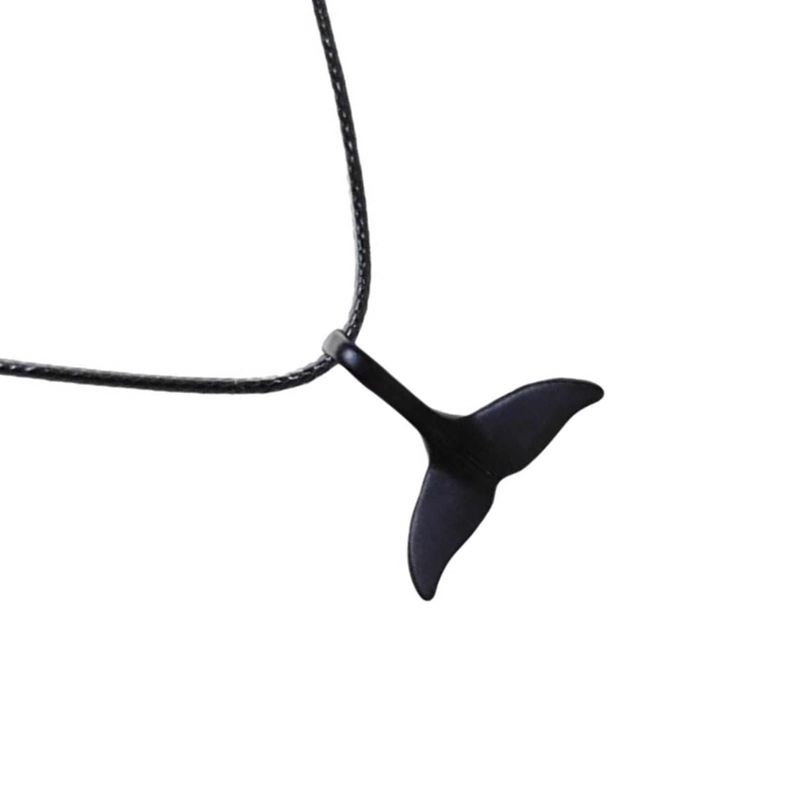 

Unique Sea Creature Necklace Whale Tail Mermaids Charm Clavicle Chain Jewelry Statement Accessory For Parties Gifts чёрный