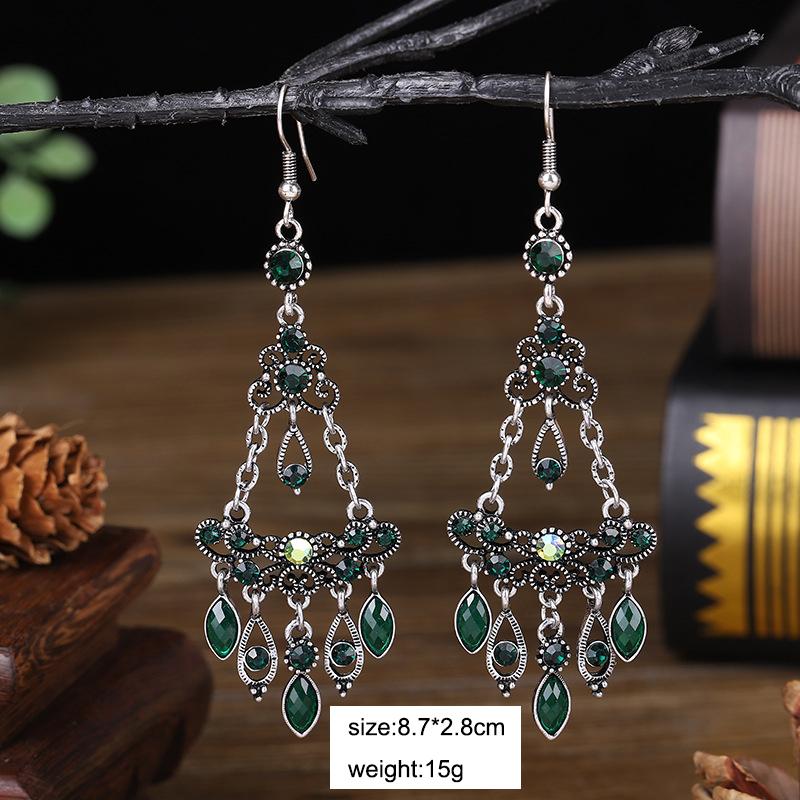 New Fashion Chain Link Crystal Rhinestone Earrings For Women Hangers Drop Tassel Dangle Wedding Earrings Jewelry Bijoux Femme