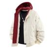 Wassup Sohot Herren Faux Zweiteilige Kapuzen-Winter-Steppjacke