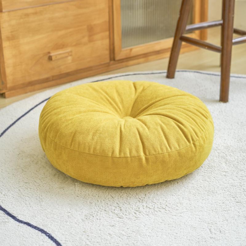 Thickened Chenille Round Tatami Seat Cushion for Living Room & Balcony