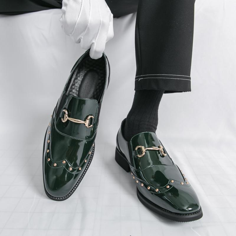 Fashion New Men Fashionable Loafers Men Comfortable Breathable High-end Leather Shoes for Busines Office Use Gentlemen Shoes Sizes 38-46