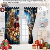 Customizable 3D Santa Christmas Blackout Curtains - High Precision Polyester with Sun Protection