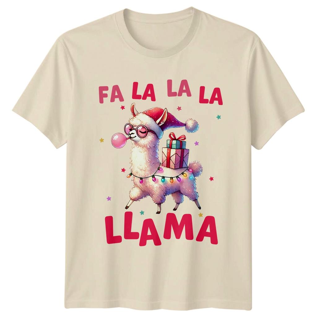 Fa La La La Llama Christmas Holiday Unisexs Unisexs Graphic Tee