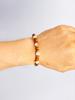 Healing Beaded Bracelet Natural Stone Vintage Yellow Wood Slice & Shoushan Stone Bead for Energy Reiki & Spiritual Charm Jewelry