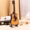 Miniature Guitar with Stand & Storage for Case Replica Ornament Bass Guitar Replica Mini Model Dollhouse Decoration Kid