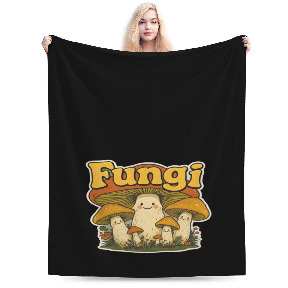 Fungi Cute Mushroom Family Whimsical Nature Lover TShirt Personalized Comfortable Gift An UltraSoft Micro Fleece Blanket 75x100cm 30x40in