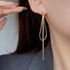 Fashion Jewelry Snake Bone Chain Tassel Stud Earring for Women 18K Gold Plated 925 Sterling Silver Earring Piercing Jewelry