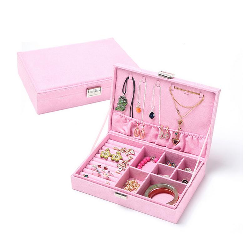 Buy Flannel Material Jewelry Box Storage Box Dressing Table Home