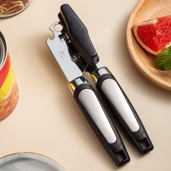 Otvírák na konzervy, úsporný proces galvanického pokovování 3 v 1, ruční protiskluzový nástroj na otevírání lahví s medvědem, kuchyňský gadget