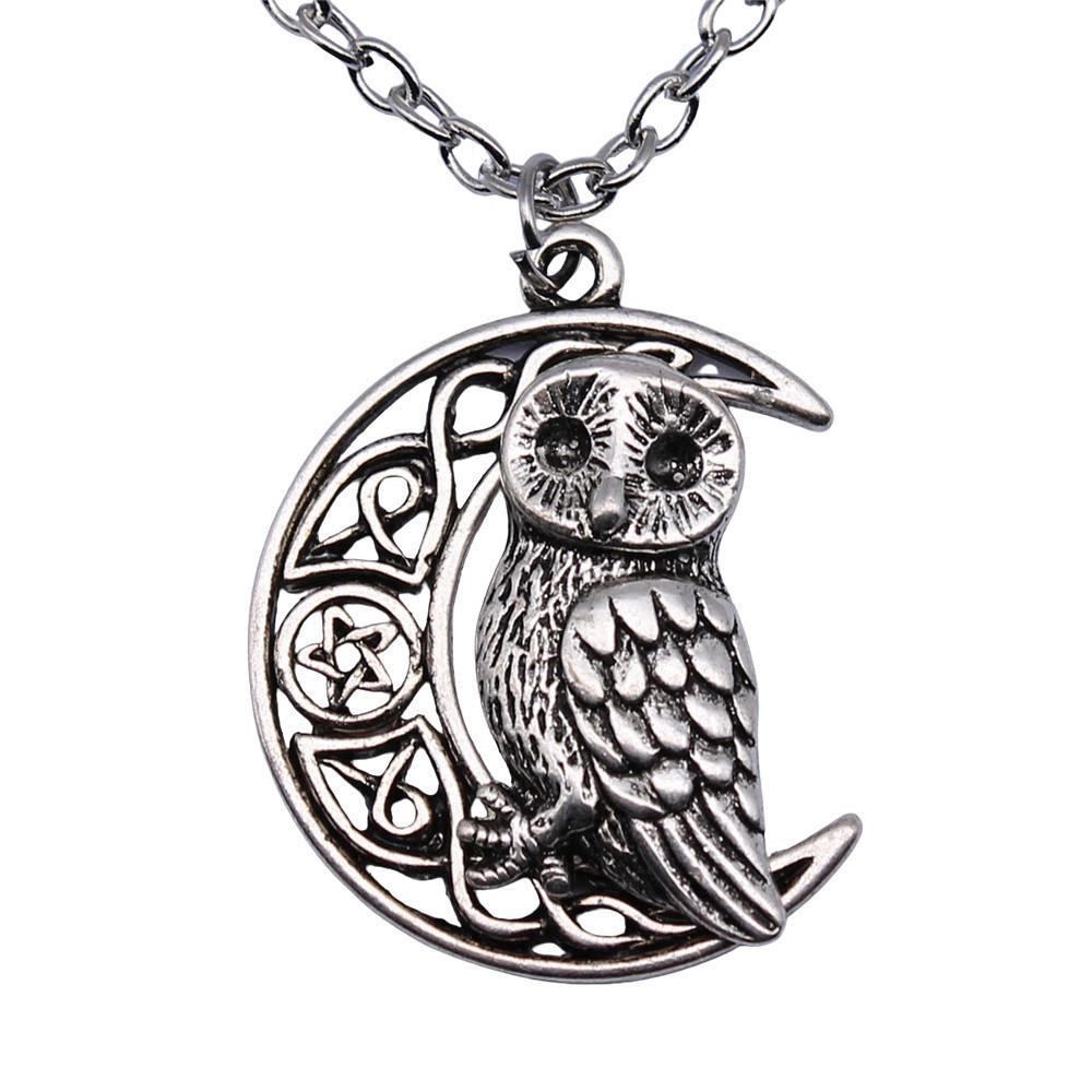 Peacock Pendant Bird Necklace Owl Ethnic Boho Jewelry for Female 45cm or 70cm Long Chain