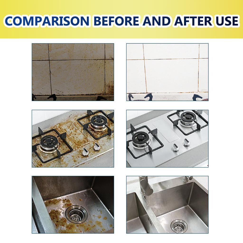 JUE-FISH Mehrzweck-Fettlöser für Küchenherde, Küchenutensilien, Dunstabzugshauben, Ölflecken, Schmutz, starke Ölflecken, Reinigungsmittel
