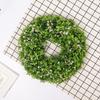 Green Leaf Wreath Decorative Door Wreath Artificial Spring Wreath Home Decoration 40x40x10cm