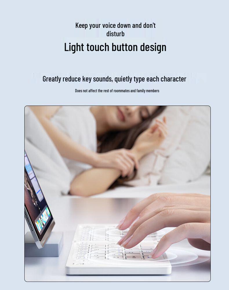 Folding Bluetooth Keyboard & Mouse Set for iPad/Tablet