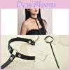 Skórzany choker z wisiorkiem z palladu dla mężczyzn i kobiet w modnym stylu