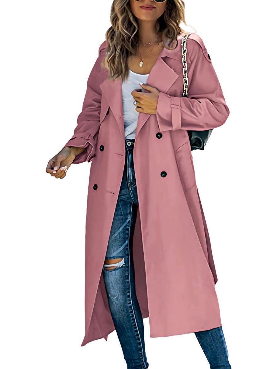 

Жіноча повсякденна однотонна вітровка 2023 року на осінь і зиму