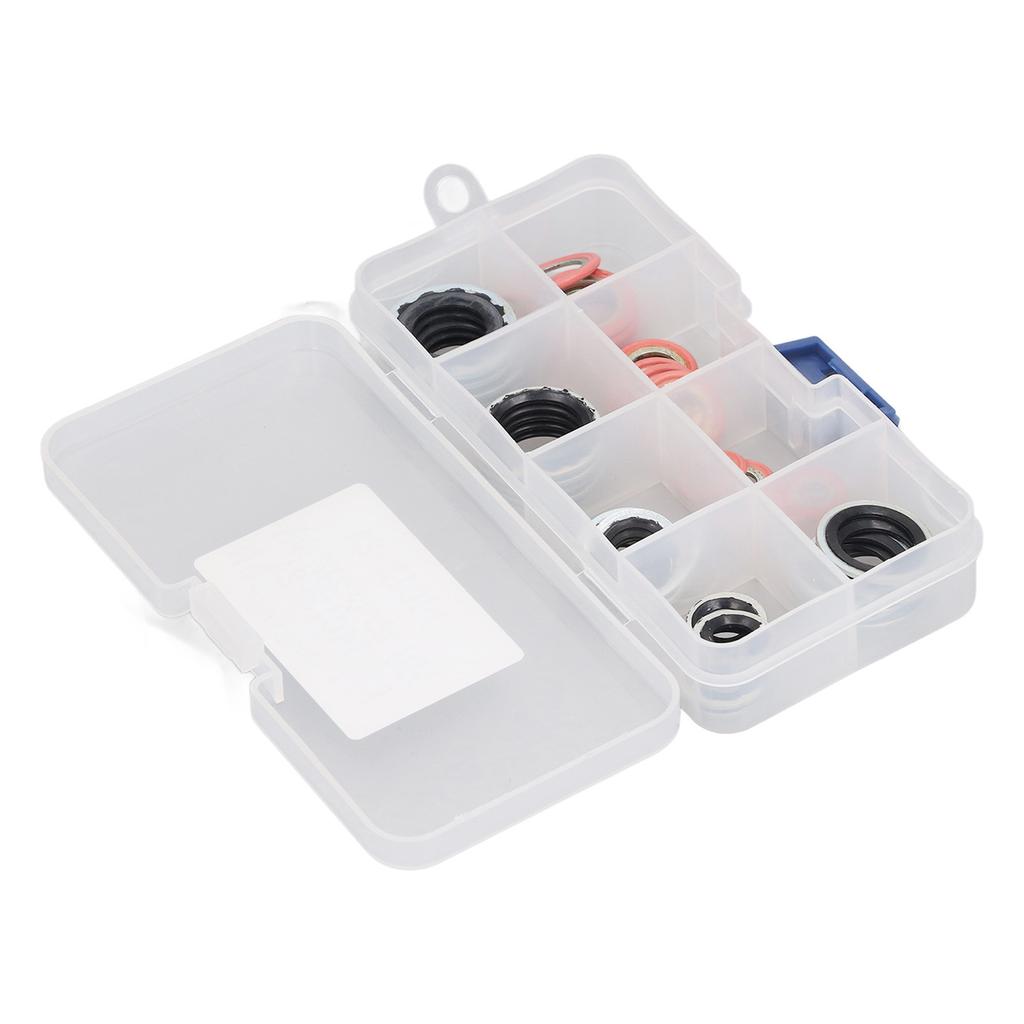 40PCs Air Conditioner System Seal O Ring Air Conditioning Gasket Kit AC Compressor Port Seal Washer Kit