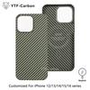 YTF For iPhone 12 Pro Max/13 Pro/14 Pro Max/15 Pro Max/16 Pro Max Genuine Carbon Fiber Aramid Case Ultra Thin Protective Cover
