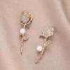 Elegant Gold Color Rose Flower Brooches For Women Alloy Bouquet Brooch Wedding Coat Dress Decoration Gifts
