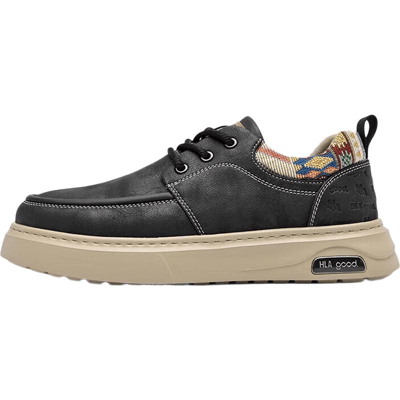 HLA Men s Retro Casual Leather Shoes 41