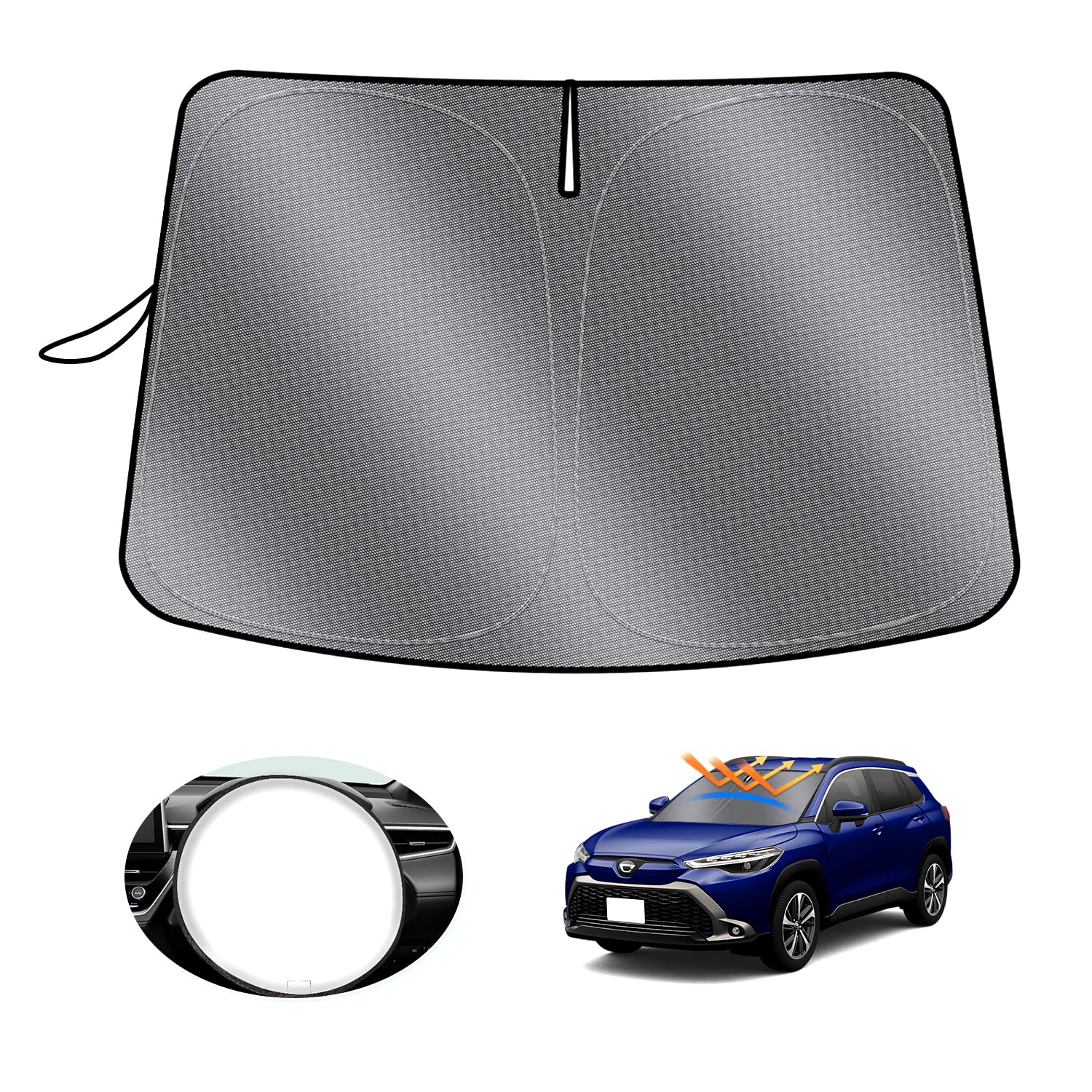 

LIMSTYLE Toyota New Corolla Cross Солнцезащитный экран на лобовое стекло Corolla Cross Блэкаут Теплоизоляционная шторка-экран Солнцезащитный экран Защита от УФ-лучей Сон в машине