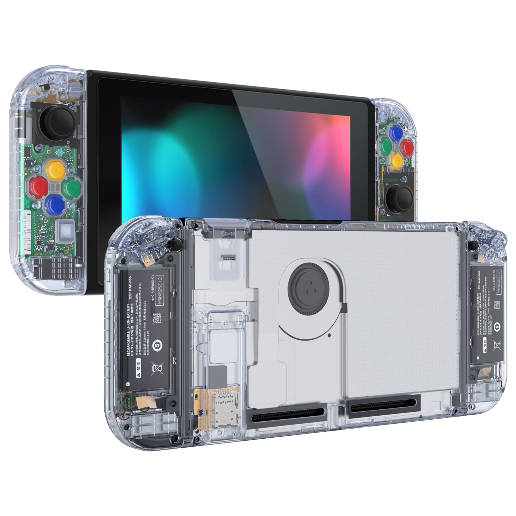 

Custom DIY Replacement Shell and Buttons for eXtremeRate Switch Crystal Clear Back Custom Plate Housing Case with Colorful Buttons and Full Button Set