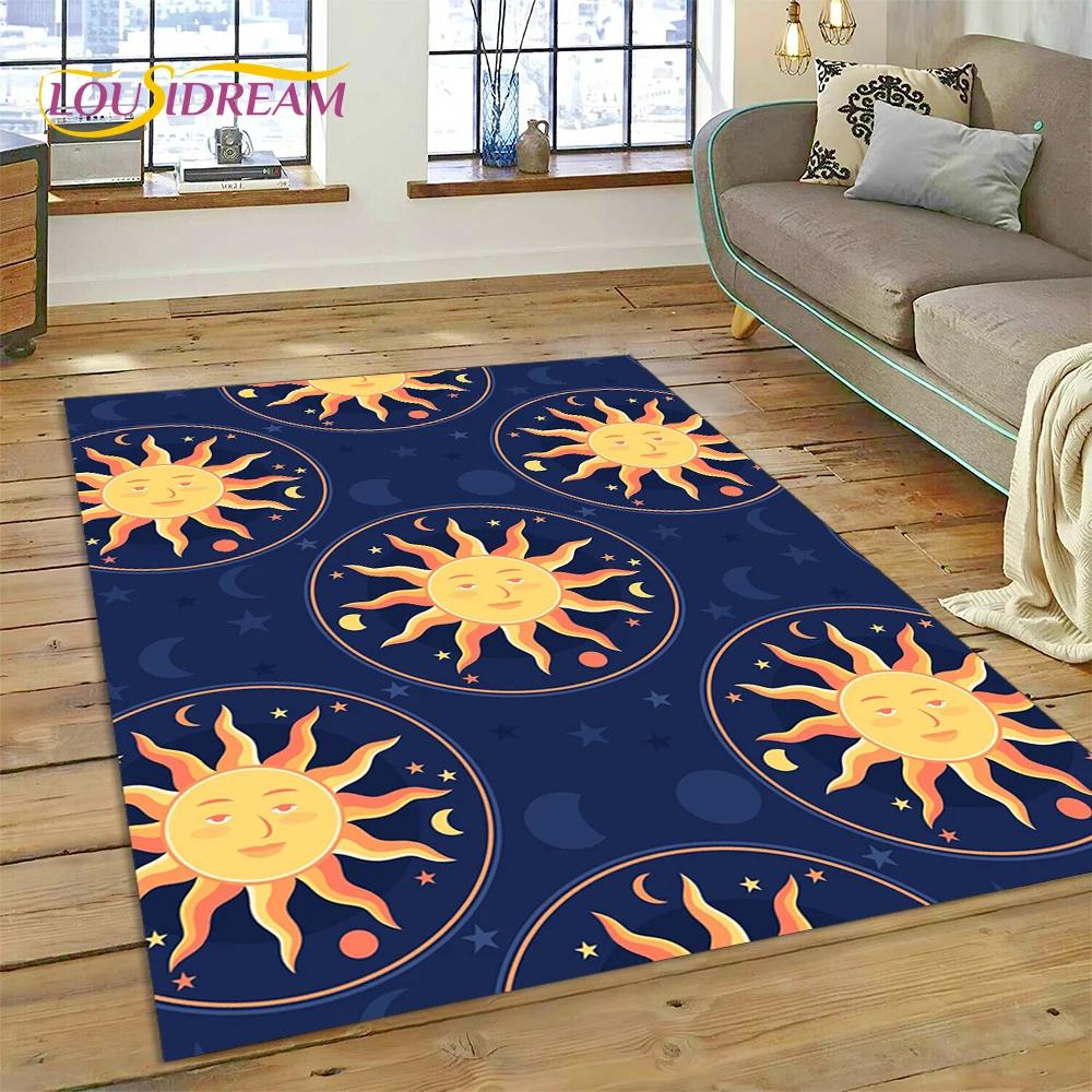 Tajemný tarot Sun Moon Mandala Kouzelný koberec do ložnice Obývací pokoj Domácí dekorace na pohovku, dětská hra Velká dekorační podložka na podlahu