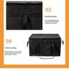 Xxxlsize Large-Capacity Insulated Bag, Reusable, Three-Layer Insulated Pizza Delivery Bag, Portable Waterproof Refrigeration Bag