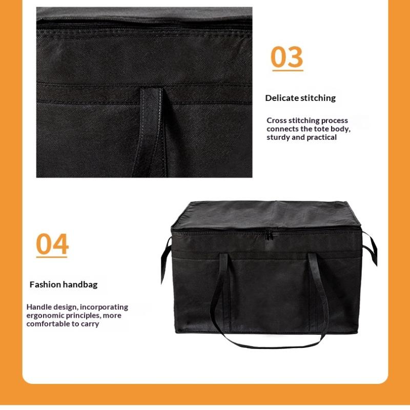 Xxxlsize Large-Capacity Insulated Bag, Reusable, Three-Layer Insulated Pizza Delivery Bag, Portable Waterproof Refrigeration Bag