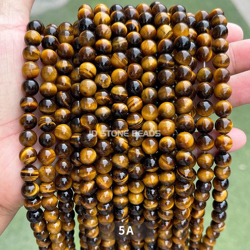 Jingde Jewelry Tiger Eye Yellow Round Beads for DIY Accessories