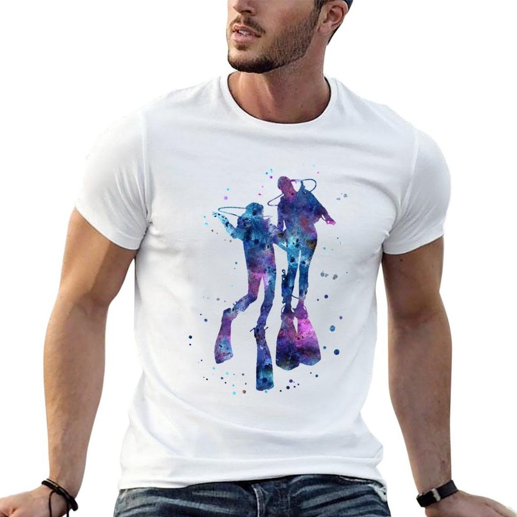 Scuba divers scuba couple scuba divers couple TShirt t shirt Unisex 100 cotton luxury brand cotton t shirt pack TShirt