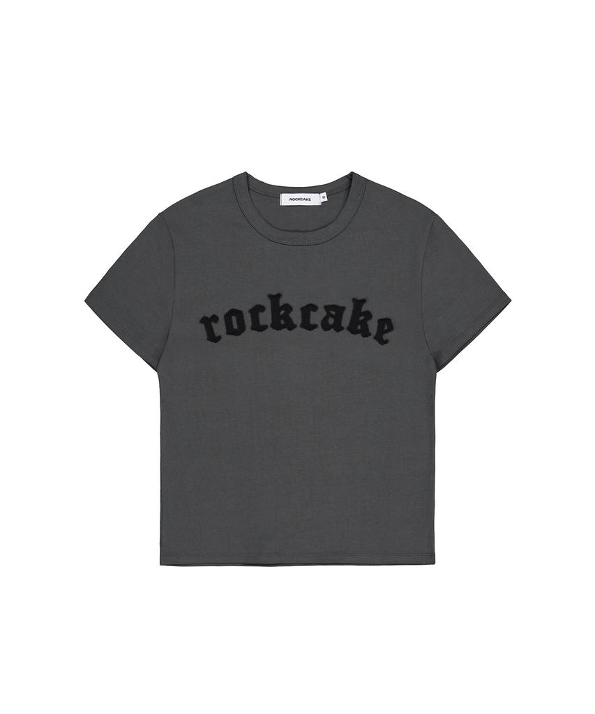 ROCKCAKE Small Logo Crop Top - Charcoal