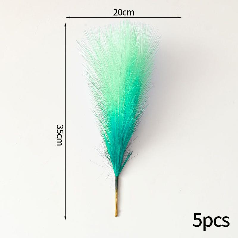 Simulated Reed Pampas Grass Artificial Plant Colorful Feather Decoration For Wedding Banquet Arrangement Shop Store Decor Props