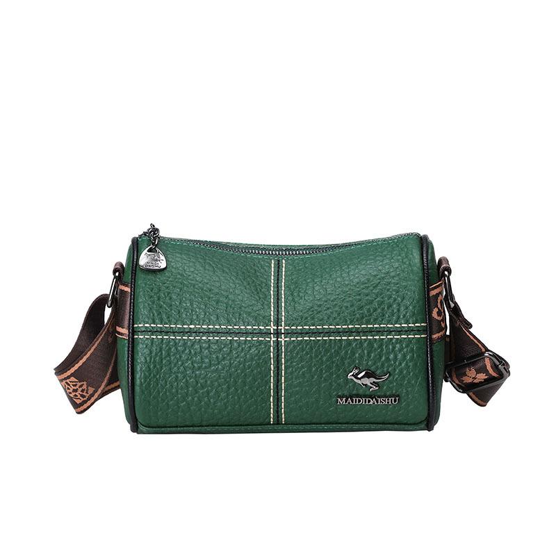 Women's Bag, European and American Retro Soft Leather Broadband Pillow Bag, Casual and Fashionable Commuting Shoulder Crossbody Bag