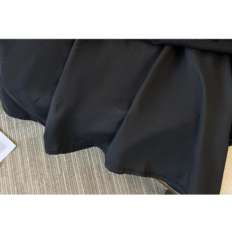 Dámské šaty větší velikosti Letní francouzské krajkové šaty Rovné midi šaty