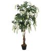 Vidaxl Glicine Artificiale, 560 Foglie, 80 Cm, Bianco-Verde
