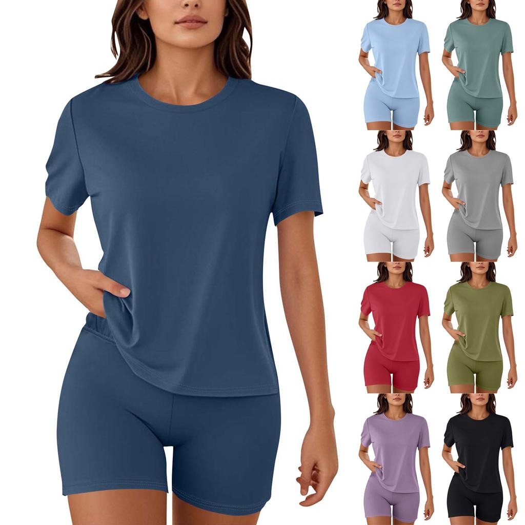 Women Pajamas 2 Piece Sets For Women T-shirt Shorts Outfits Sleepwear