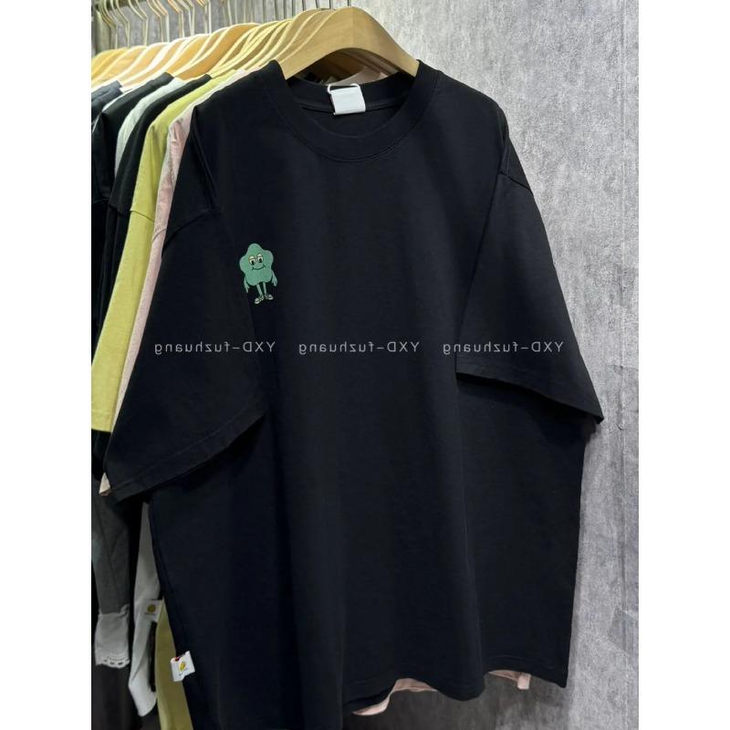 Men White Fireworks Embroidery Crew Neck Short Sleeve Oversized T Shirt