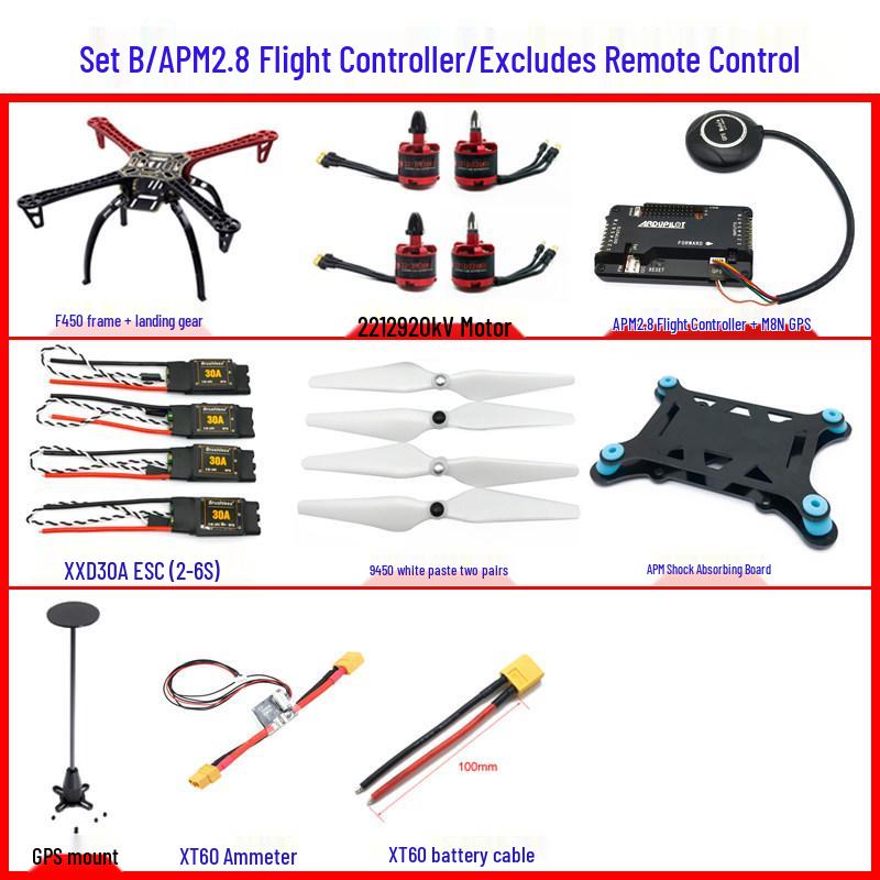 F450 Power System: 2212 920KV Brushless Motor, 30A ESC, 9450 Self-Locking Propeller for F550 Hexacopter/Quadcopter