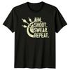 Aim Shoot Swear Repeat T-Shirt Bowhunting Archery 2026 Birthday Gift For Him