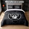 Set Biancheria da Letto Design Las Vegas Raiders 1 Copripiumino + 2 Federe Morbido Traspirante Biancheria da Letto per la Casa
